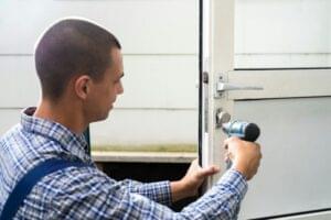 Garage door repair job in Midland, TX